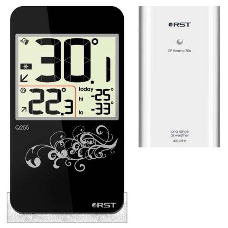 Цифровой термометр с радиодатчиком в стиле iPhone RST 02255 		
