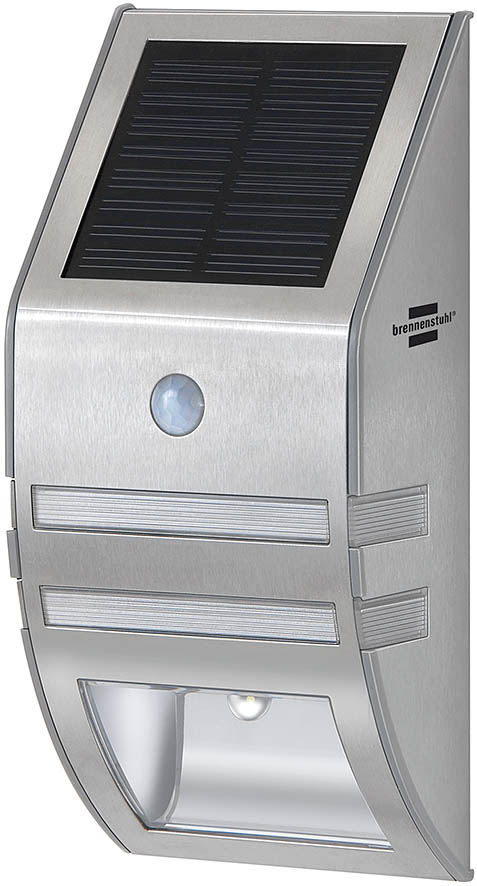 Светильник настенный LED 30 лм Brennenstuhl SOL WL 02007, датчик движения, металл (1170780)
