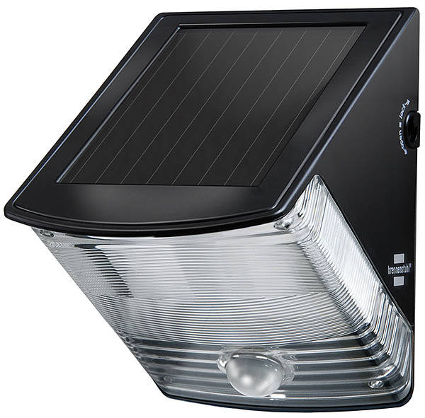 Светильник настенный LED 85 лм Brennenstuhl SOL 04 plus, датчик движения, черный (1170970)