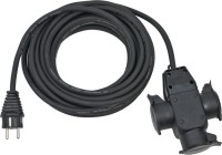 1167810301 Brennenstuhl удлинитель-переноска Extension Cable,10м., кабель черный 1,5мм2, 3 роз.,IP44